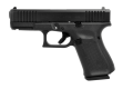 Pistolet Glock 19 kal. 9x19 Gen. 5 widok z boku, lufa skierowana w lewą stronę – szczegółowe ujęcie nowoczesnego wzoru oraz ergonomicznych cech pistoletu.