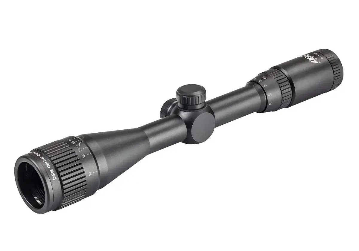 Luneta Delta Optical Entry 3-9x40 AO z obiektywem skierowanym w przód, idealna do precyzyjnego strzelania i obserwacji, z regulacją powiększenia, wysokiej jakości soczewkami oraz trwałą konstrukcją.