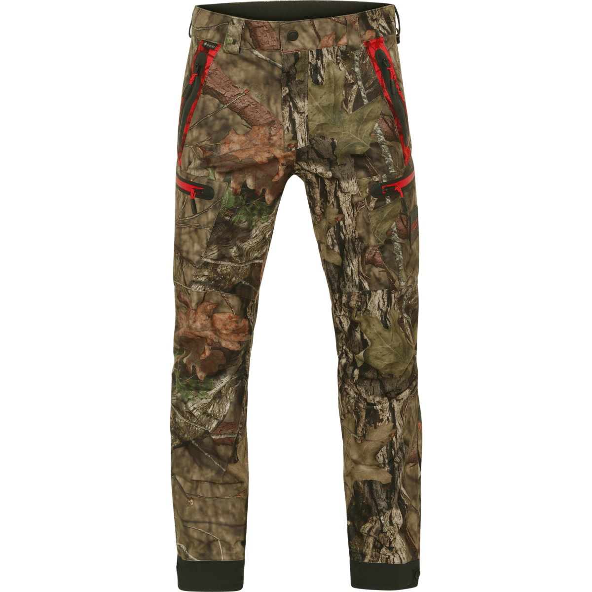 Harkila Moose Hunter 2.0 GTX - przód spodni myśliwskich, wykonanych z wytrzymałych i wodoodpornych materiałów. Spodnie zapewniają doskonałą ochronę przed warunkami atmosferycznymi podczas polowania.