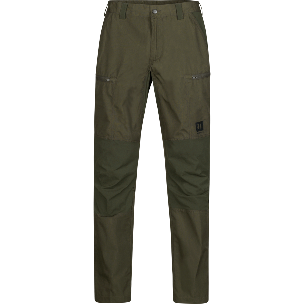 Spodnie Härkila Fjell Willow Green widok z przodu - odzież outdoorowa idealna na polowania i aktywności na świeżym powietrzu.