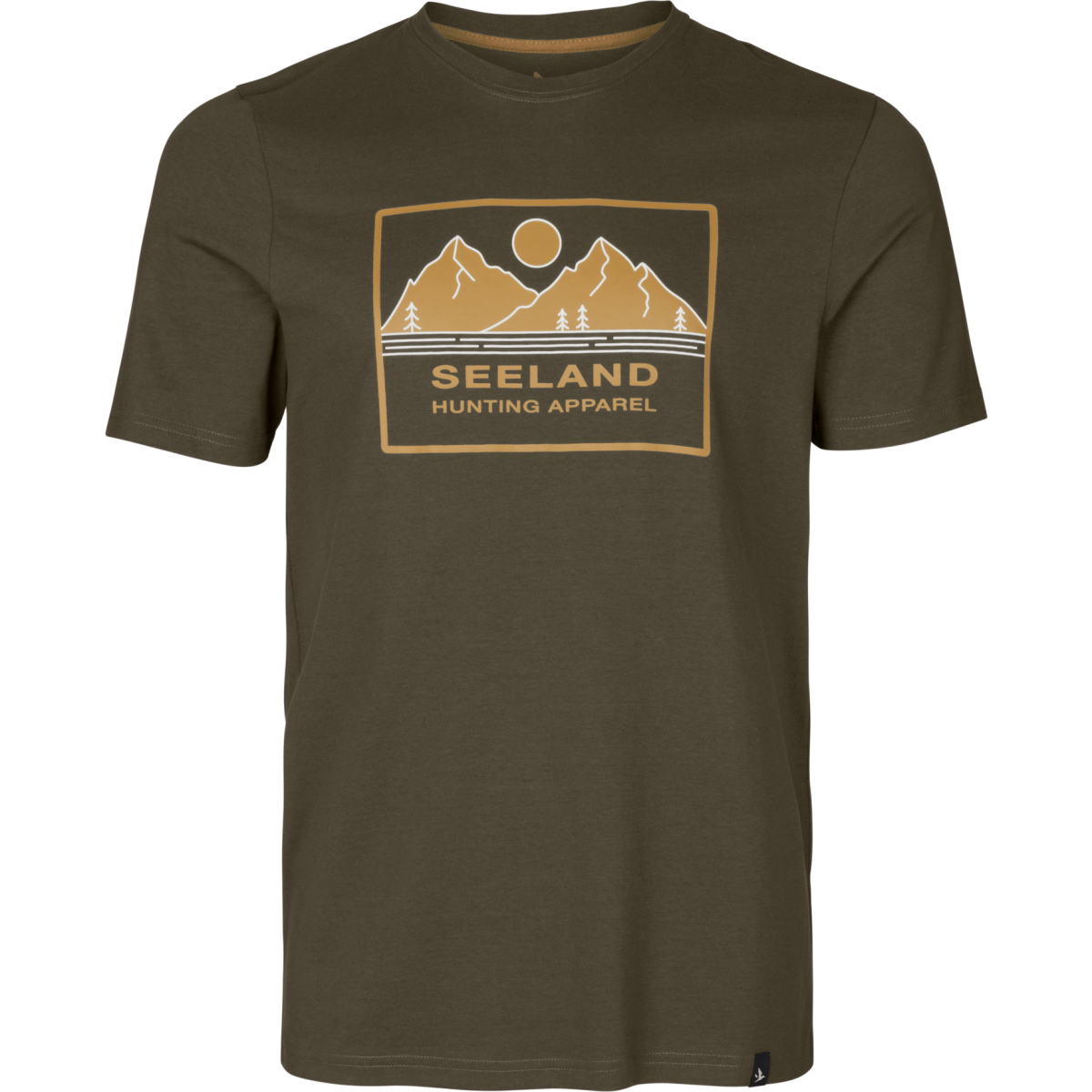 T-shirt Seeland Kestrel w kolorze Grizzly Brown - widok z przodu. Stylowa koszulka dla mężczyzn idealna na outdoor i codzienne noszenie.