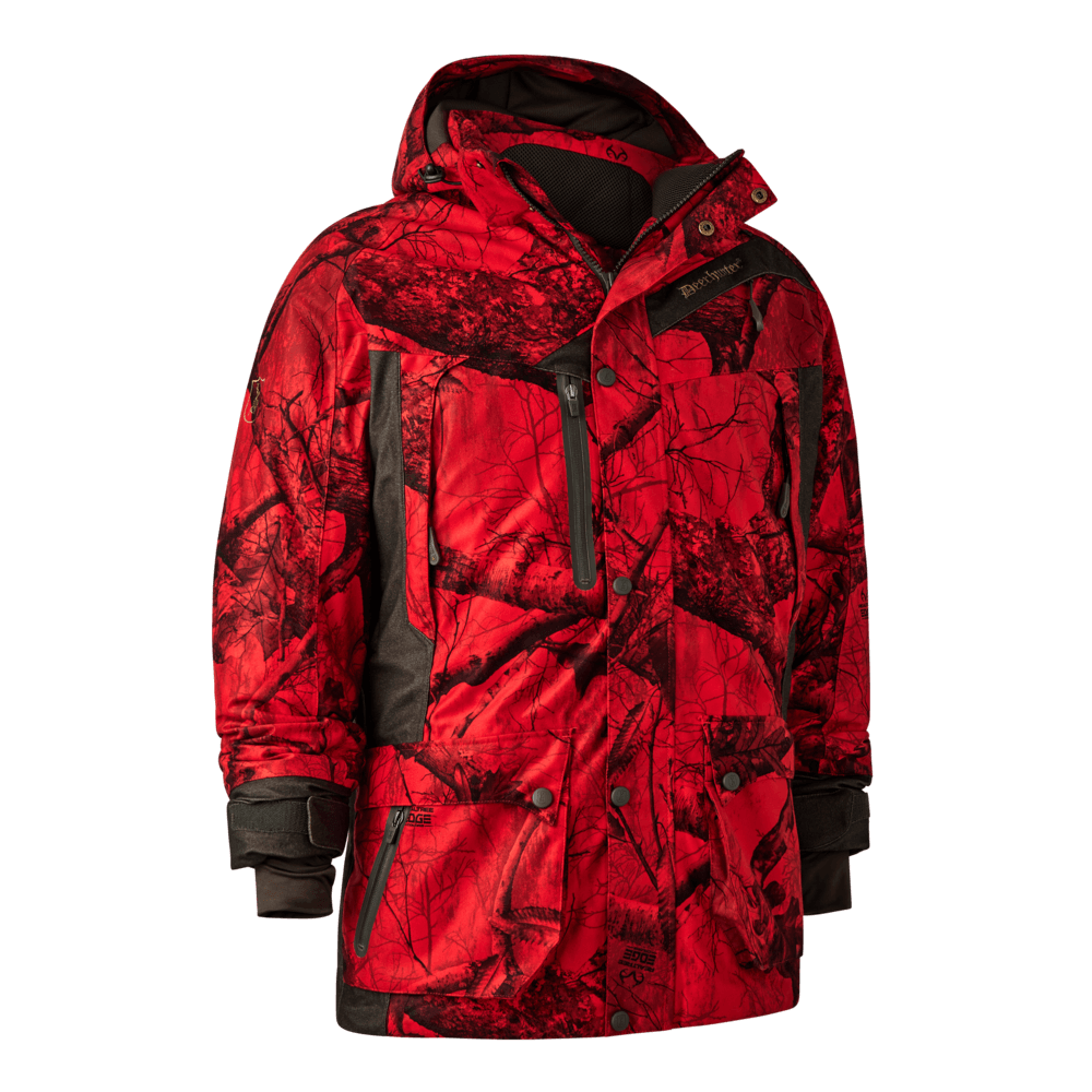 Kurtka Deerhunter Ram Arctic 5887 Realtree Edge Red - przód, idealna na wypady w plenerze, z funkcjonalnym krojem i nowoczesnym designem.