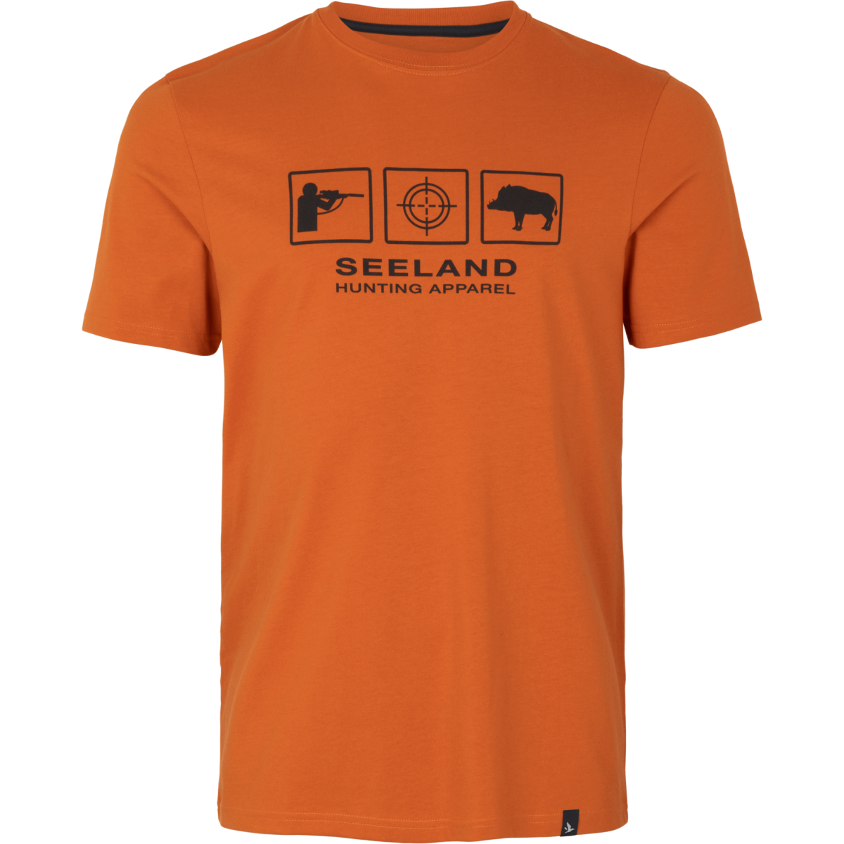 T-shirt Seeland Lanner Gold Flame - widok z przodu, stylowa koszulka w kolorze pomarańczowym.
