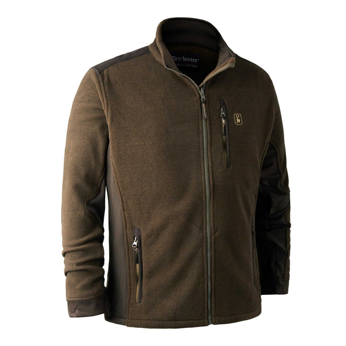 Kurtka polarowa Deerhunter Muflon Fleece 5721 - widok z przodu, idealna na outdoorowe przygody, zapewniająca komfort i ciepło.