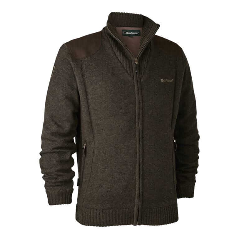 Sweter Carlise Deerhunter 8371 w kolorze dark elm - przedni widok, elegancki i stylowy fason idealny na chłodne dni.