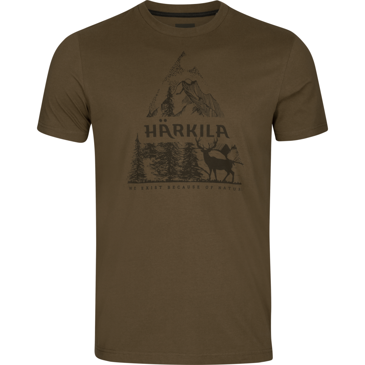 T-shirt Härkila Nature SS w kolorze Willow Green - widok z przodu, idealny na aktywności na świeżym powietrzu.