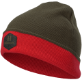 Czapka Härkila Driven Hunt w kolorze zielonym z detalem czerwonego.