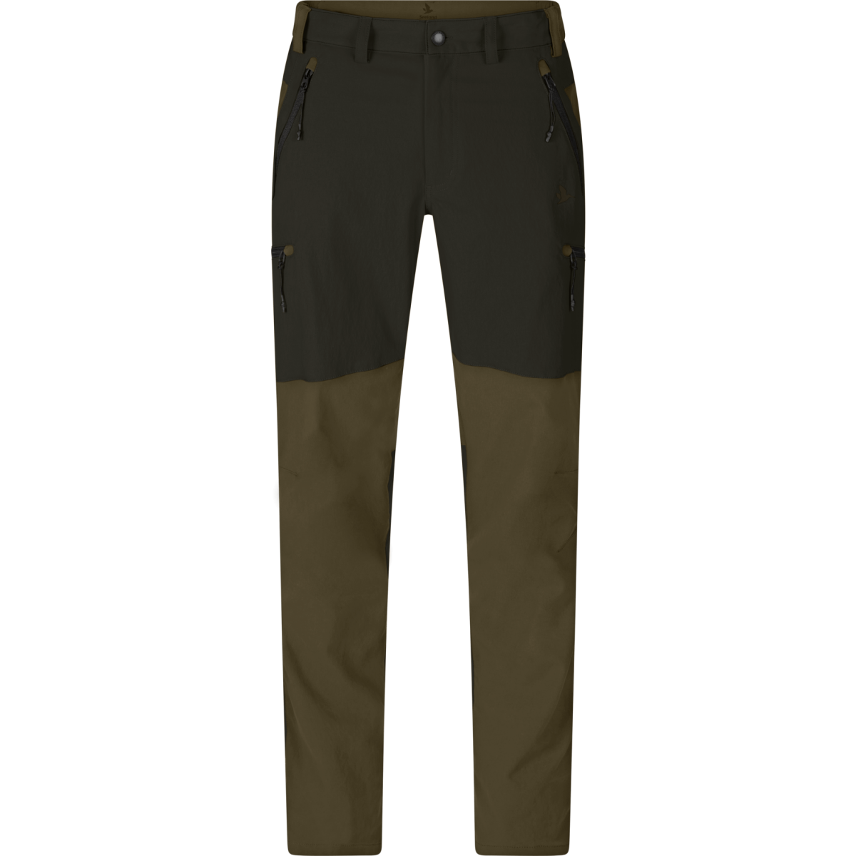 Spodnie Seeland Outdoor Stretch w kolorze Grizzly Brown/Duffel Green - idealne na wyprawy w plener.