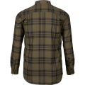Tył koszuli Seeland Highseat Hunter w kolorze green check, zapewniający funkcjonalność i styl w terenie.