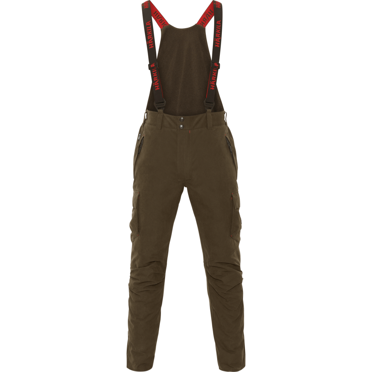 Spodnie Härkila Driven Hunt HWS - widok z przodu, doskonałe do polowania, wykonane z wytrzymałych materiałów.