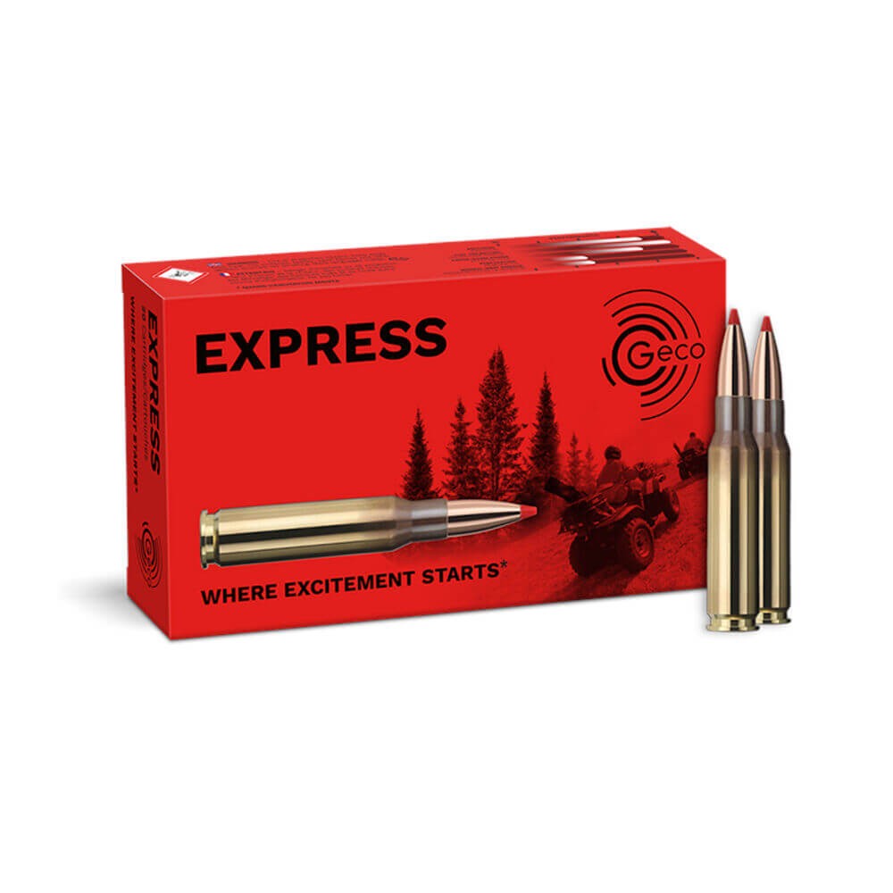 Opakowanie amunicji Geco kal. 308 Win Express 10,7g - wysokiej jakości nabój do strzelectwa.