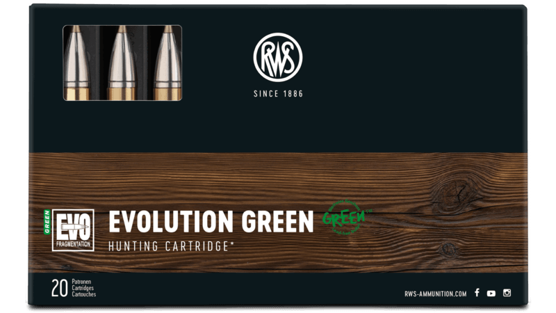 Opakowanie amunicji RWS kal. 9,3x62 Evolution Green 11,9g - ekologiczna i wydajna amunicja do myślistwa.
