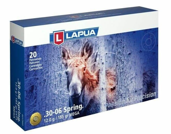 Opakowanie amunicji Lapua kal. 30-06 Mega 12g - wysoka jakość dla miłośników strzelectwa. Idealna do użycia na strzelnicach oraz podczas polowań.