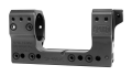 Montaż SPUHR SP4002C 34mm 0 MOA – widok boczny, pokazujący wymiary H-38mm i L-120mm, zapewniający stabilność i dokładność.