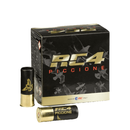 Opakowanie amunicji RC4 Piccione 12/70, 36g, idealna do polowań i strzelectwa sportowego.