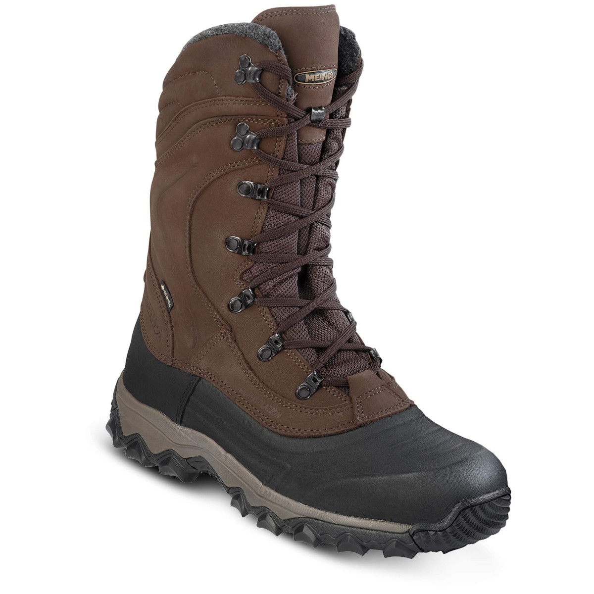 Meindl Garmisch II GTX, wytrzymałe buty trekkingowe z membraną Gore-Tex, zapewniające wodoodporność i komfort w trudnym terenie.