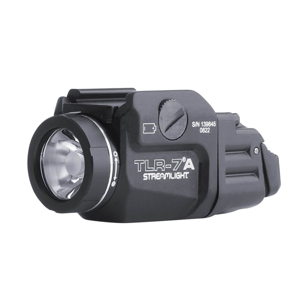 Latarka taktyczna Streamlight TLR-7 A Flex, kompaktowa latarka z funkcją regulacji, idealna do montażu na broni.
