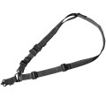 Zawieszenie taktyczne Magpul MS4 Dual QD Sling GEN 2 w kolorze szarym – widok całościowy. Wysokiej jakości pasek nośny z systemem szybkiego wypinania QD.