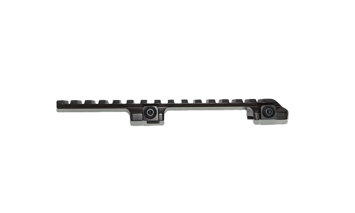 Szyna picatinny/weaver CZ555/CZ550/CZ557/ZKK600 - krótka komora, widok z boku, pokazuje precyzję i dokładność wykonania