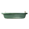 Kuweta Marseplast z boku, prezentująca płozy i mocne tworzywo z włóknem szklanym. Lekkie sanie do ciągnięcia upolowanej zwierzyny.