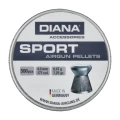 Opakowanie śrutu Diana Sport 4,5 mm z góry, zawierające 500 sztuk precyzyjnego amunicji. Idealne do tarczowego strzelania.