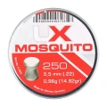 Opakowanie śrutu UX Mosquito 5,5 mm z250 sztukami w środku. Solidne i gotowe do precyzyjnego strzelania.