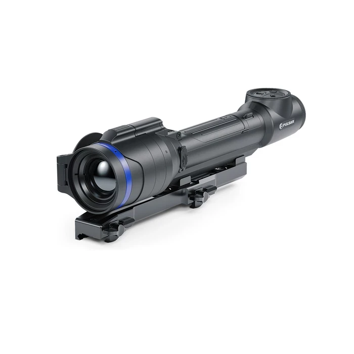 Pulsar Talion XG35 z przodu, ukazujący nowoczesny obiektyw i solidną konstrukcję. Idealny na nocne łowy.