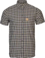Koszula Harkila Fjell S/S Shirt z przodu, ukazująca stylową kratę i elegancki design.
