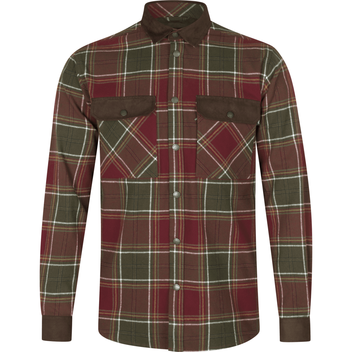 Koszula flanelowa Seeland Banff w kolorze Red Check – klasyczna koszula myśliwska w czerwono-czarną kratę, zapinana na guziki, z dwiema kieszeniami na piersi.