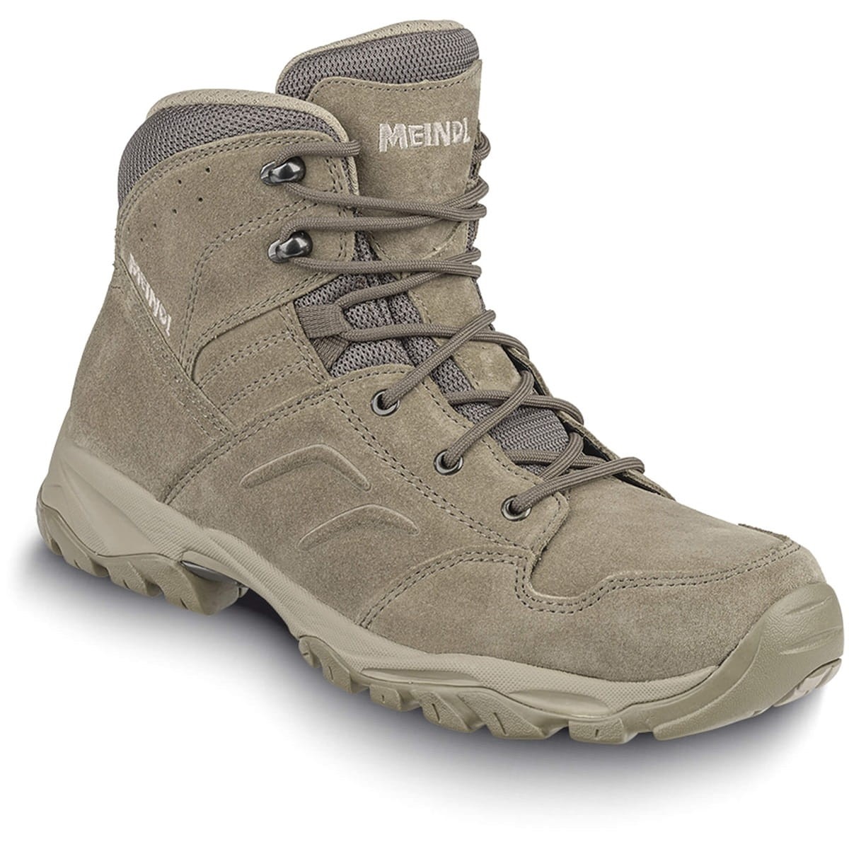 Buty trekkingowe Meindl Sahara PRO z boku - solidna konstrukcja, idealne na trudne szlaki górskie, doskonałe wsparcie dla kostki i wysokiej jakości materiały.