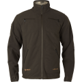 Widok drugiej strony polara Härkila Kamko Mountain – elegancki brąz Shadow Brown z widoczną membraną GORE-TEX INFINIUM™ WINDSTOPPER®.