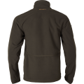 Tył dwustronnego polara Härkila Kamko Mountain WSP po stronie brązowej (Shadow Brown) – klasyczny, jednolity krój z wyraźnie zaznaczoną strukturą membrany GORE-TEX INFINIUM™ WINDSTOPPER®.
