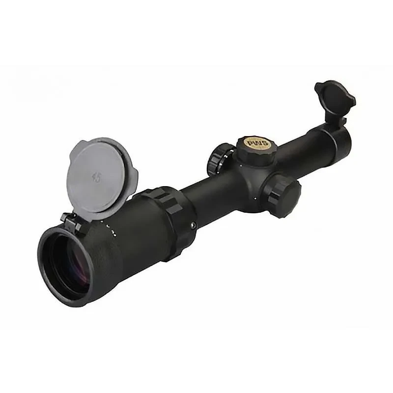 Luneta biegowa PWS LB02 1-4x24 z podświetlaną siatką celowniczą IR6DS – kompaktowa optyka na polowania zbiorowe, umożliwiająca szybkie celowanie z powiększeniem 1x.