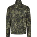 Widok z tyłu kurtki Seeland Reversible Fleece w kamuflażu InVis Green – pełny wzór maskujący na całej powierzchni pleców, zapewniający doskonałe wtopienie się w tło lasu.