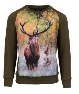 Zielona bluza z jeleniem dla dzieci Wadera