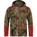 Harkila Moose Hunter 2.0 GTX - przód kurtki myśliwskiej, wykonanej z wodoodpornego materiału, idealnej na polowania w trudnych warunkach. Wysokiej jakości detale i stylowe wykończenie.