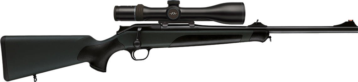 Sztucer dwutaktowy Blaser R8 Professional. Cała sylwetka z syntetyczną osadą i wstawkami z elastomeru - Ostoja24