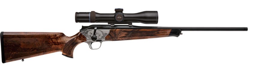 Sztucer myśliwski Blaser R8 Luxus. Cała broń z wyselekcjonowanego drewna 4 klasy i grawerowaną baskilą - Ostoja24