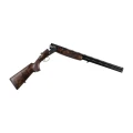 Zlamany bock ATA SP Fonex 12 76. Widok na chromowane wnetrze luf i system automatycznych ezektorow