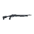 Prawy profil strzelby Winchester SXP Extreme Defender Adjustable 12 76. Taktyczny chwyt pistoletowy i szyna Picatinny