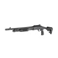Mechanizm przeladowania Winchester SXP Extreme Defender Adjustable widok z lewej. Obrotowy rygiel zamka i czarny kompozyt