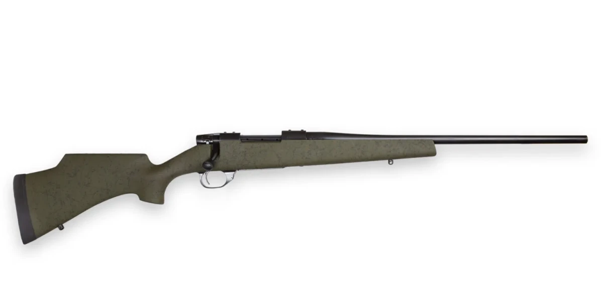 Prawy profil broni Weatherby Vanguard Camilla Wilderness sklep Ostoja24. Widoczne matowe oksydowane wykończenie stali