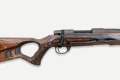 Zbliżenie na zamek sztucera Weatherby Vanguard Spike Camp. Powłoka Graphite Black Cerakote i sportowy spust Match