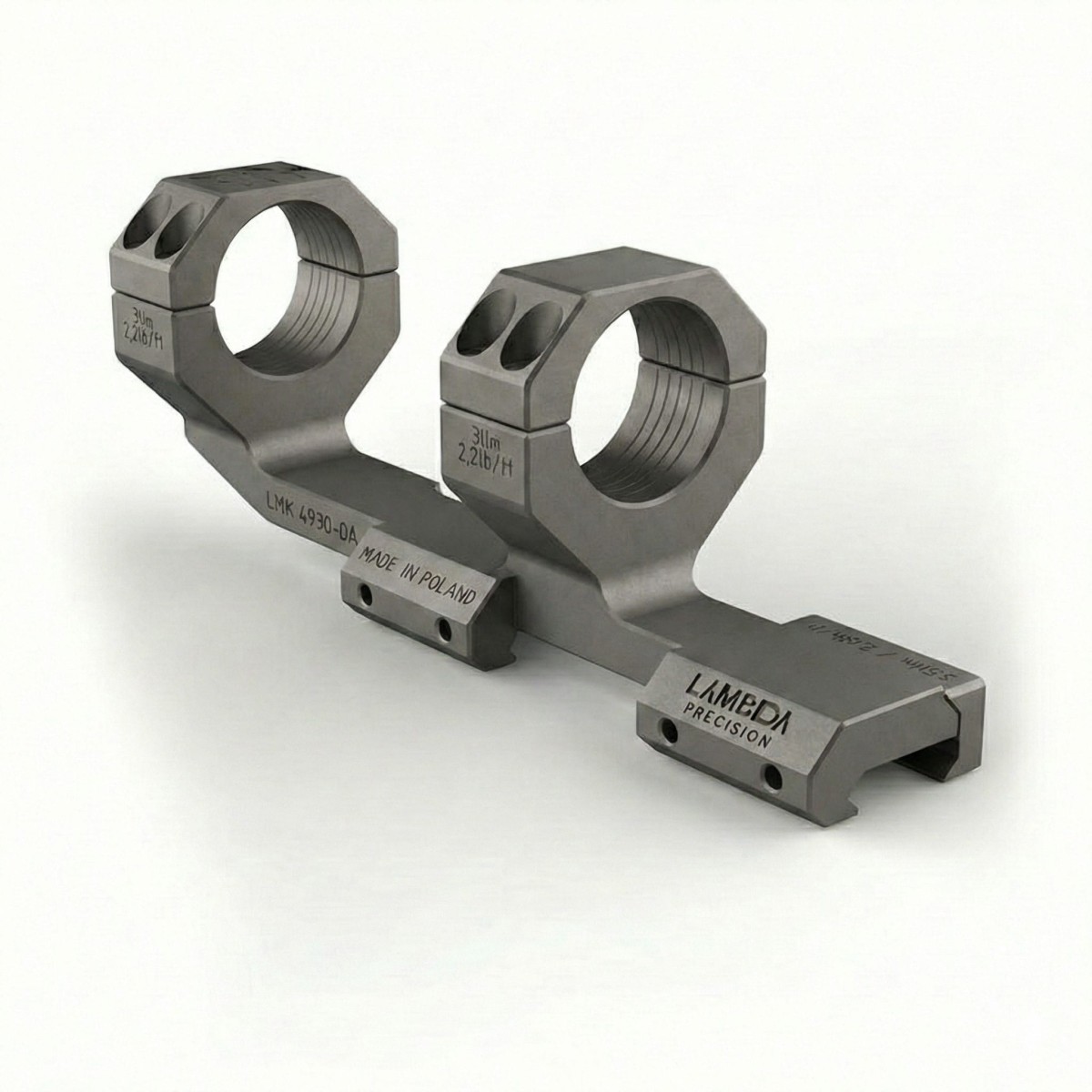 Tytanowy montaż Cantilever Lambda Precision HRS LMK 49 mm (tubus 30 mm, 0 MOA) do AR-15 - Sklep Ostoja24