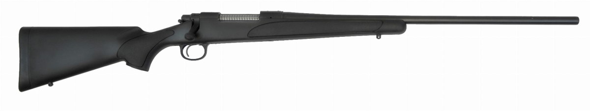 Sztucer powtarzalny Remington 700 ADL. Cała sylwetka z czarną osadą syntetyczną i stałym magazynkiem - Ostoja24