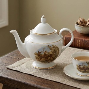 Porcelanowy Imbryk Chodzież z Motywem Leśnym