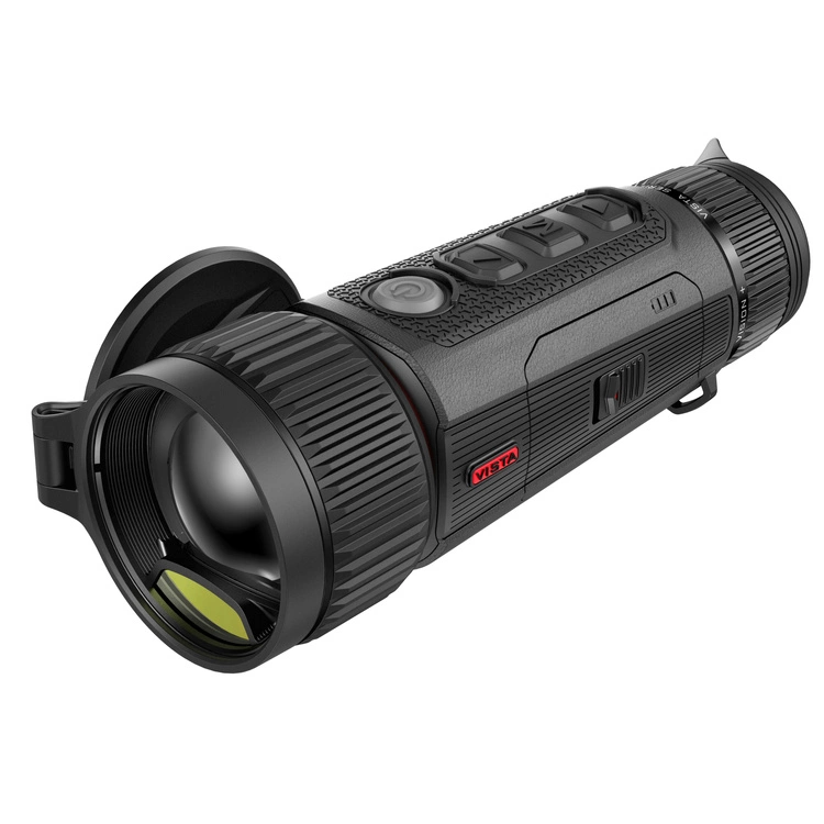 Profesjonalny monokular termowizyjny Nocpix Vista H50 widoczny z profilu, zaprojektowany dla myśliwych do detekcji zwierzyny na dystansie do 2600 metrów.