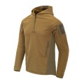 Bluza Range Hoodie Helikon w kolorze Coyote - widok z przodu, idealna do aktywności outdoorowych, z ergonomicznym krojem i stylowym designem.