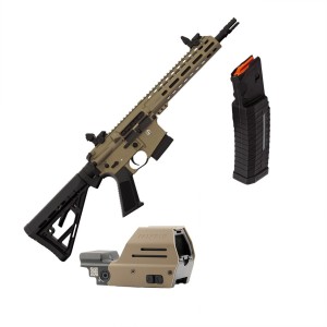 Karabinek Schmeisser AR15 S4F 10,5" FDE + Kolimator Falke LE + Magazynek 60 nb.