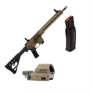 Karabinek Schmeisser AR15-9 M4FL 14,5" 9mm FDE + Kolimator Falke LE + Mag. 60 nb.